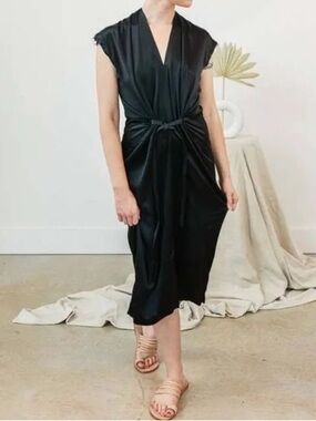 Miranda Bennett Studio Knot Dress in Silk Charmeuse